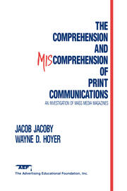 The Comprehension and Miscomprehension of Print Communication book cover