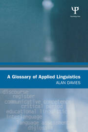 A Glossary of Applied Linguistics book cover