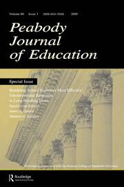 Rendering School Resources More Effective: Unconventional Reponses To Long-standing Issues:a Special Issue of the peabody Journal of Education book cover