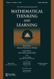 Advanced Mathematical Thinking: A Special Issue of Mathematical Thinking and Learning book cover