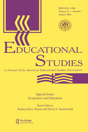 Ecojustice and Education: A Special Issue of educational Studies book cover