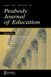 Commemorating the 50th Anniversary of brown V. Board of Education:: Reconsidering the Effects of the Landmark Decision:a Special Issue of the peabody Journal of Education book cover