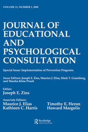 Implementation of Prevention Programs: A Special Issue of the journal of Educational and Psychological Consultation book cover