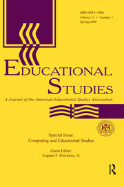 Computing and Educational Studies: A Special Issue of educational Studies book cover