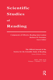Components of Effective Reading Intervention: A Special Issue of scientific Studies of Reading book cover