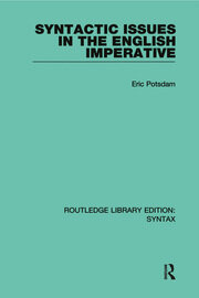 Syntactic Issues in the English Imperative book cover