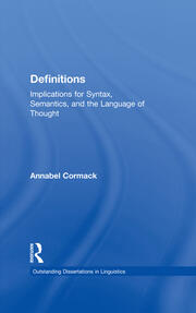 Definitions: Implications for Syntax, Semantics, and the Language of Thought book cover