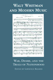 Walt Whitman and Modern Music: War, Desire, and the Trials of Nationhood book cover