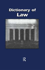 Dictionary of Law book cover