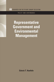 Representative Government and Environmental Management book cover