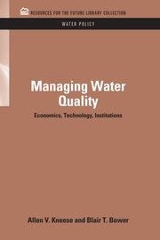Managing Water Quality: Economics, Technology, Institutions book cover
