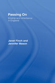 Passing On: Kinship and Inheritance in England book cover