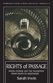 Rights Of Passage: Social Change And The Transition From Youth To Adulthood book cover