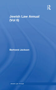Jewish Law Annual (Vol 6) book cover