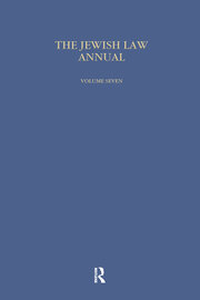 Jewish Law Annual (Vol 7) book cover
