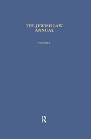 Jewish Law Annual (Vol 10) book cover
