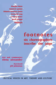 Footnotes: Six Choreographers Inscribe the Page book cover