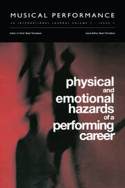 Physical and Emotional Hazards of a Performing Career: A special issue of the journal Musical Performance. book cover