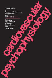 Cardiovascular Psychophysiology: Current Issues in Response Mechanisms, Biofeedback and Methodology book cover