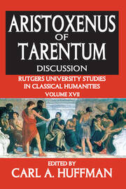 Aristoxenus of Tarentum: Texts and Discussion book cover