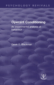 Operant Conditioning: An Experimental Analysis of Behaviour book cover