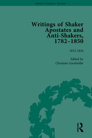 Writings of Shaker Apostates and Anti-Shakers, 1782–1850 Vol 2 book cover