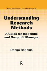 Understanding Research Methods: A Guide for the Public and Nonprofit Manager book cover