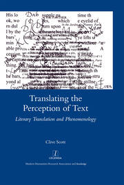 Translating the Perception of Text: Literary Translation and Phenomenology book cover