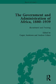 The Government and Administration of Africa, 1880–1939 Vol 1 book cover