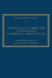 The 'Ars musica' Attributed to Magister Lambertus/Aristoteles book cover