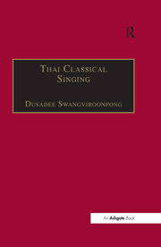 Thai Classical Singing: Its History, Musical Characteristics and Transmission book cover