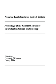 Preparing Psychologists for the 21st Century: Proceedings of the National Conference on Graduate Education in Psychology book cover