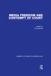 Media Freedom and Contempt of Court book cover