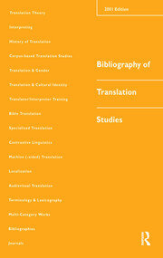 Bibliography of Translation Studies: 2001 book cover