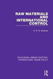 Raw Materials and International Control book cover