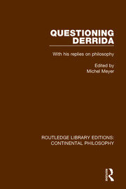 Questioning Derrida: With His Replies on Philosophy book cover