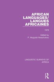African Languages/Langues Africaines: Volume 4 1978 book cover