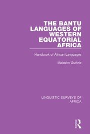 The Bantu Languages of Western Equatorial Africa: Handbook of African Languages book cover
