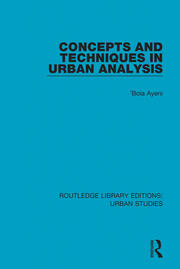 Concepts and Techniques in Urban Analysis book cover