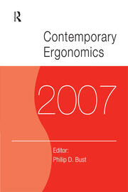 Contemporary Ergonomics 2007: Proceedings of the International Conference on Contemporary Ergonomics (CE2007), 17-19 April 2007, Nottingham, UK book cover