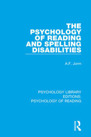 The Psychology of Reading and Spelling Disabilities book cover