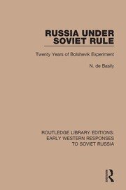 Russia Under Soviet Role: Twenty Years of Bolshevik Experiment book cover