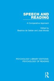 Speech and Reading: A Comparative Approach book cover