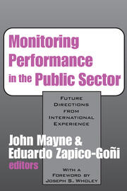 Monitoring Performance in the Public Sector: Future Directions from International Experience book cover
