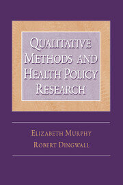 Qualitative Methods and Health Policy Research book cover
