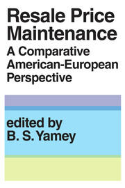 Resale Price Maintainance: A Comparative American-European Perspective book cover