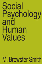 Social Psychology and Human Values book cover