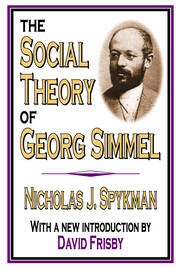 The Social Theory of Georg Simmel book cover