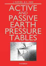 Active and Passive Earth Pressure Tables book cover