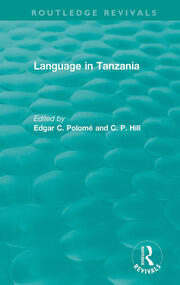 Routledge Revivals: Language in Tanzania (1980) book cover